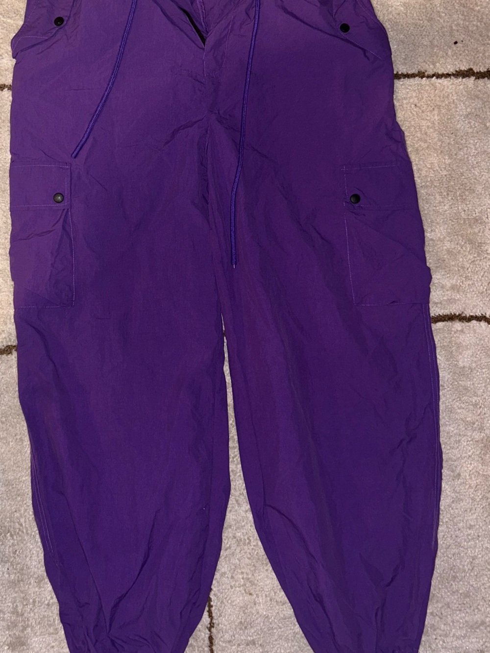 Women's  Purple Cargo Jogger Pants - Brand Unspecified